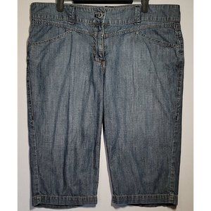 New York And Company Size 14 Denim Shorts 100% Cotton Starburst Back Pocket